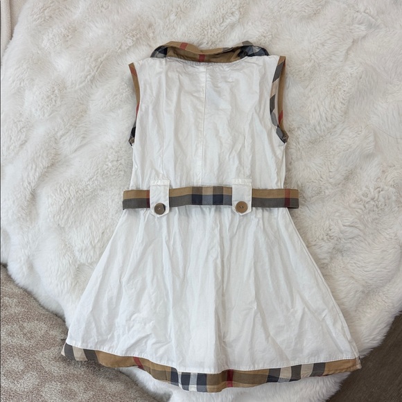 Burberry Kids Dress - White, Tan, and Blue Plaid - Picture 3 of 3